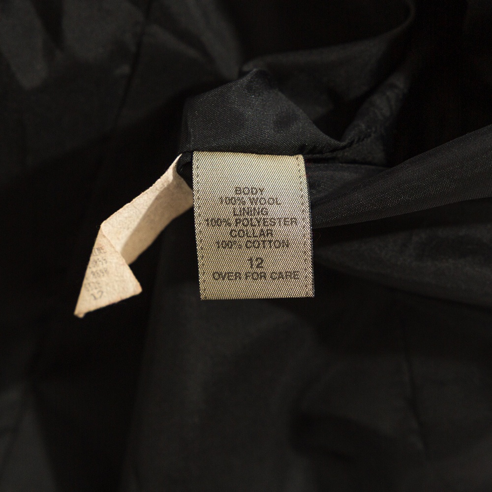 Vintage wool tartan plaid blazer with black velvet trim & buttons M - Picture 16 of 16